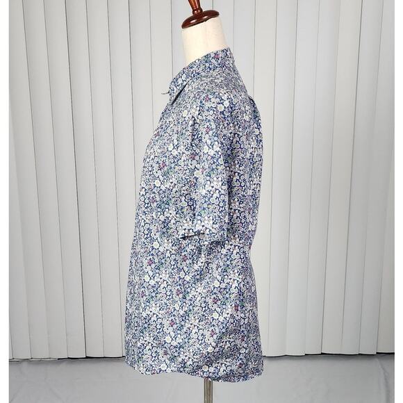 J. Crew Short-Sleeve Cotton Poplin Shirt in Liberty Floral Print Size Large - Picture 2 of 12